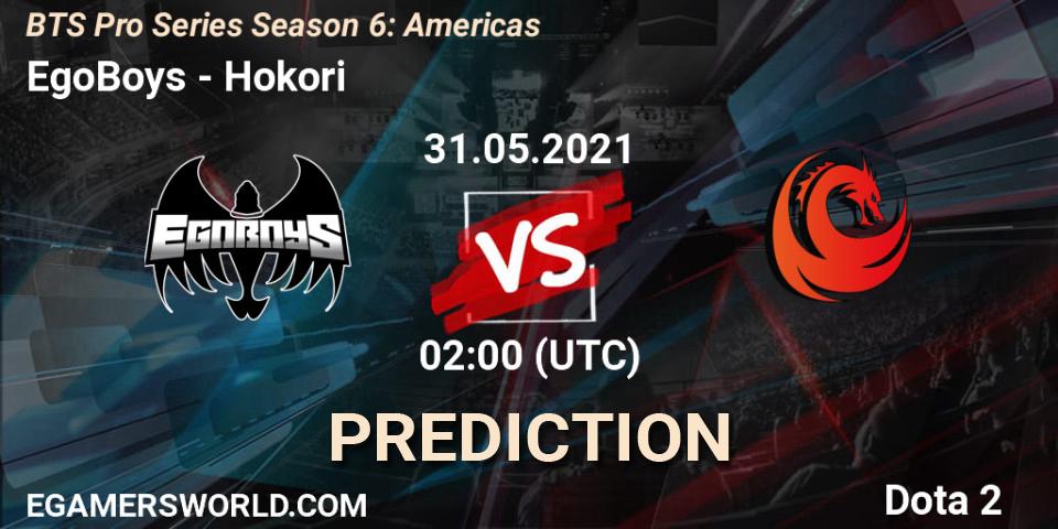 Prognoza EgoBoys - Hokori. 31.05.2021 at 03:05, Dota 2, BTS Pro Series Season 6: Americas