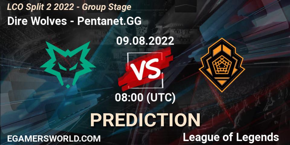 Prognoza Dire Wolves - Pentanet.GG. 09.08.2022 at 08:00, LoL, LCO Split 2 2022 - Group Stage