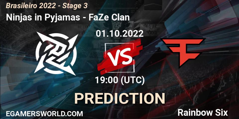 Prognoza Ninjas in Pyjamas - FaZe Clan. 01.10.22, Rainbow Six, Brasileirão 2022 - Stage 3