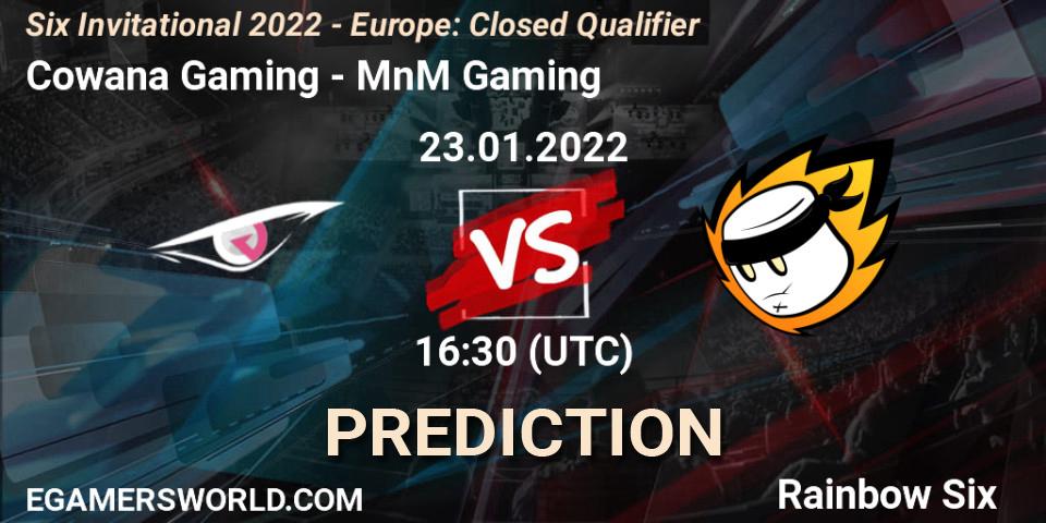 Prognoza Cowana Gaming - MnM Gaming. 23.01.2022 at 16:30, Rainbow Six, Six Invitational 2022 - Europe: Closed Qualifier