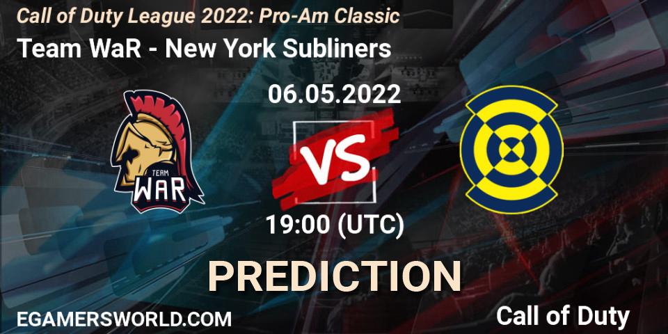 Prognoza Team WaR - New York Subliners. 06.05.22, Call of Duty, Call of Duty League 2022: Pro-Am Classic