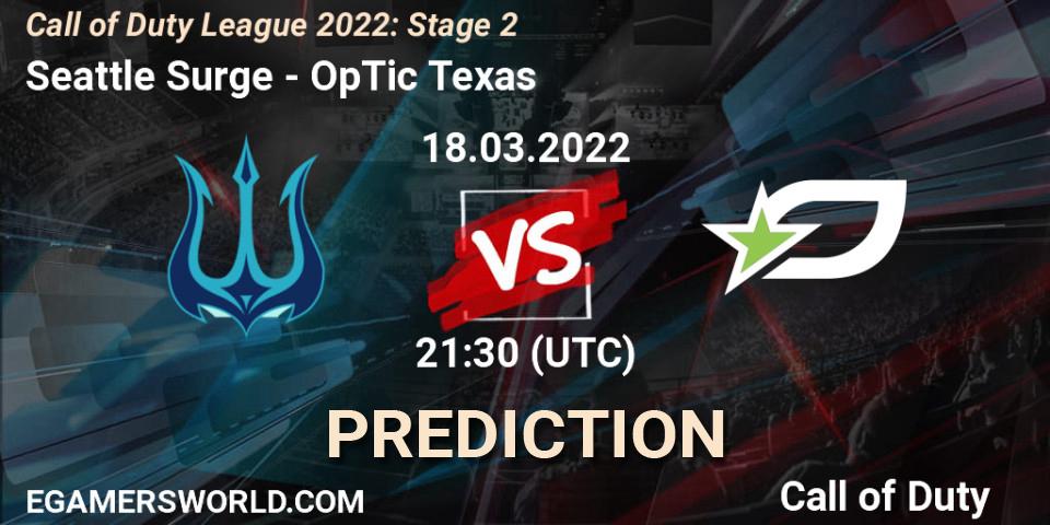 Prognoza Seattle Surge - OpTic Texas. 18.03.2022 at 20:30, Call of Duty, Call of Duty League 2022: Stage 2