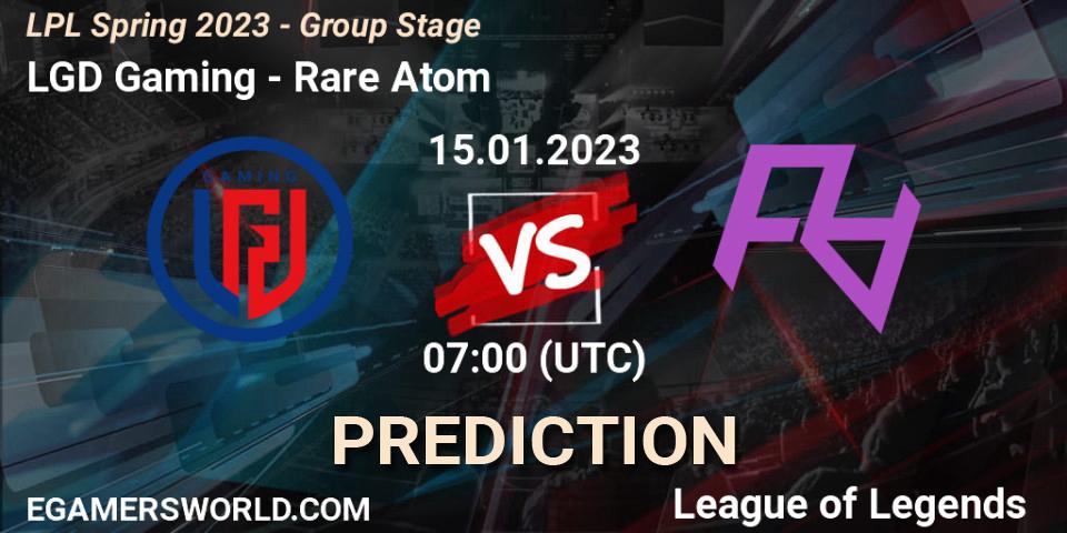 Prognoza LGD Gaming - Rare Atom. 15.01.23, LoL, LPL Spring 2023 - Group Stage