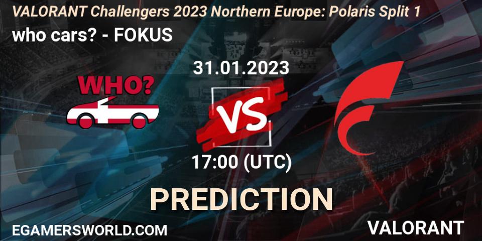 Prognoza who cars? - FOKUS. 31.01.2023 at 17:00, VALORANT, VALORANT Challengers 2023 Northern Europe: Polaris Split 1