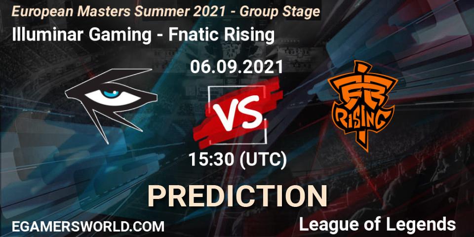 Prognoza Illuminar Gaming - Fnatic Rising. 06.09.21, LoL, European Masters Summer 2021 - Group Stage