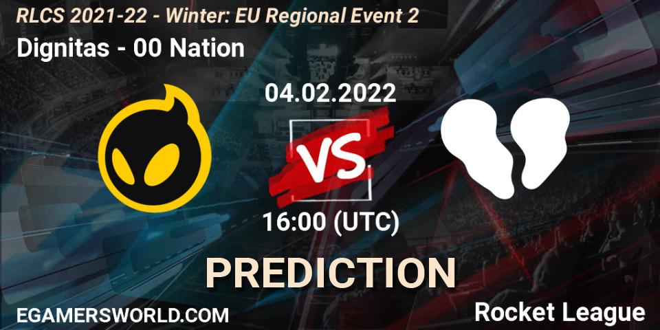 Prognoza Dignitas - 00 Nation. 04.02.2022 at 16:00, Rocket League, RLCS 2021-22 - Winter: EU Regional Event 2