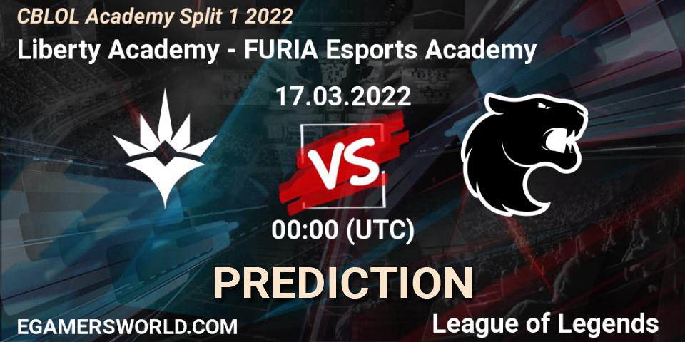 Prognoza Liberty Academy - FURIA Esports Academy. 17.03.2022 at 00:00, LoL, CBLOL Academy Split 1 2022