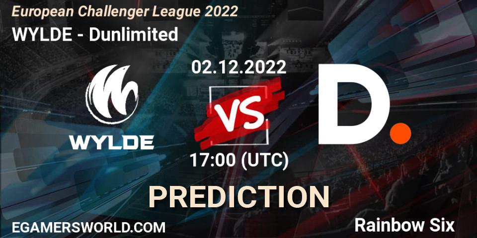 Prognoza WYLDE - Dunlimited. 02.12.22, Rainbow Six, European Challenger League 2022