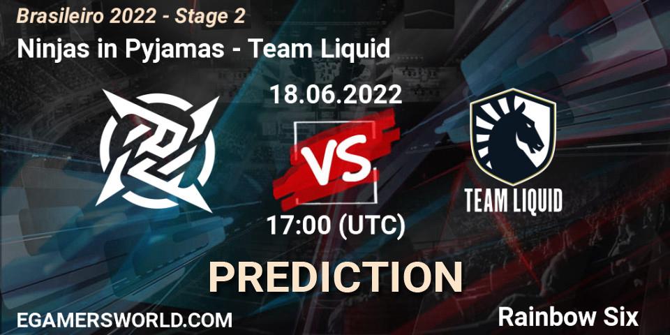 Prognoza Ninjas in Pyjamas - Team Liquid. 18.06.22, Rainbow Six, Brasileirão 2022 - Stage 2