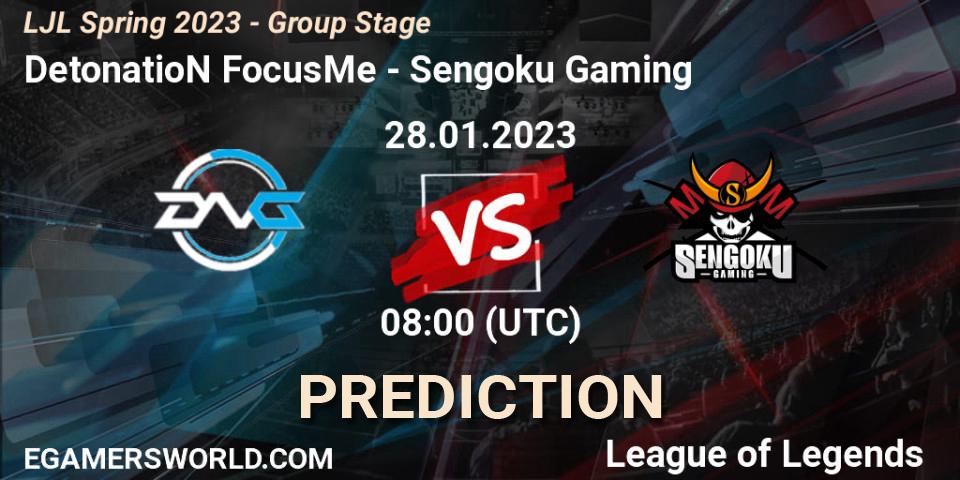 Prognoza DetonatioN FocusMe - Sengoku Gaming. 28.01.23, LoL, LJL Spring 2023 - Group Stage