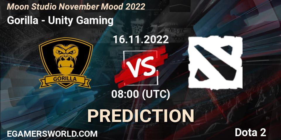 Prognoza Gorilla - Unity Gaming. 16.11.22, Dota 2, Moon Studio November Mood 2022
