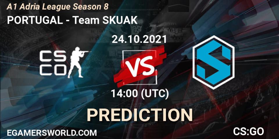 Prognoza PORTUGAL - Team SKUAK. 24.10.2021 at 14:00, Counter-Strike (CS2), A1 Adria League Season 8