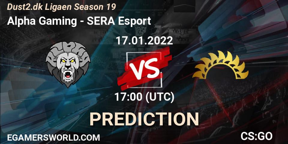Prognoza Alpha Gaming - SERA Esport. 17.01.2022 at 17:00, Counter-Strike (CS2), Dust2.dk Ligaen Season 19