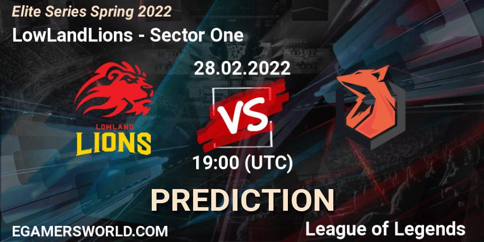Prognoza LowLandLions - Sector One. 28.02.2022 at 19:00, LoL, Elite Series Spring 2022