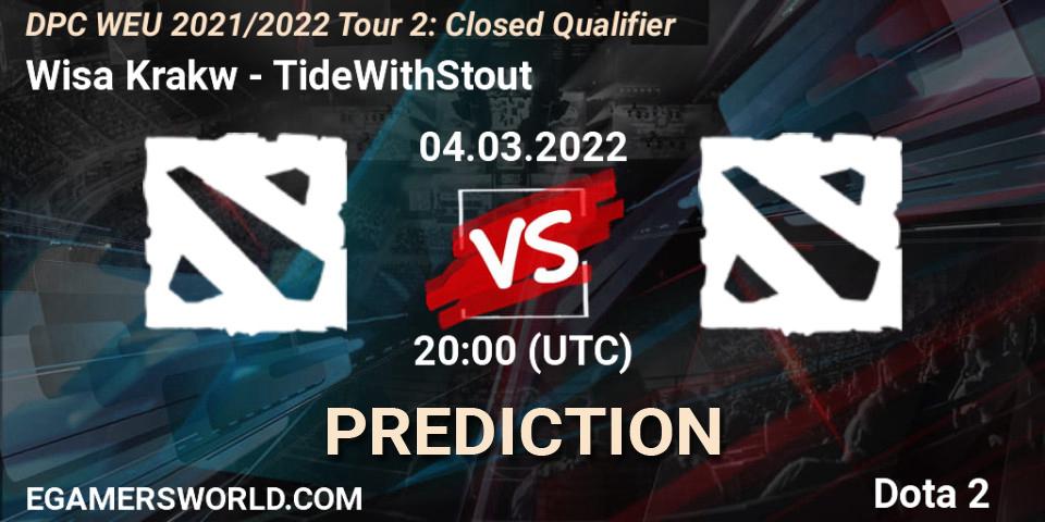 Prognoza Wisła Kraków - TideWithStout. 04.03.2022 at 20:00, Dota 2, DPC WEU 2021/2022 Tour 2: Closed Qualifier