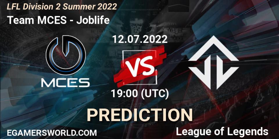 Prognoza Team MCES - Joblife. 12.07.22, LoL, LFL Division 2 Summer 2022