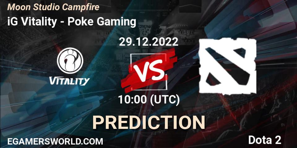 Prognoza iG Vitality - Poke Gaming. 29.12.2022 at 10:30, Dota 2, Moon Studio Campfire