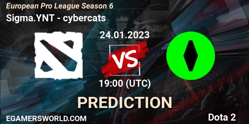 Prognoza Sigma.YNT - cybercats. 24.01.2023 at 18:57, Dota 2, European Pro League Season 6