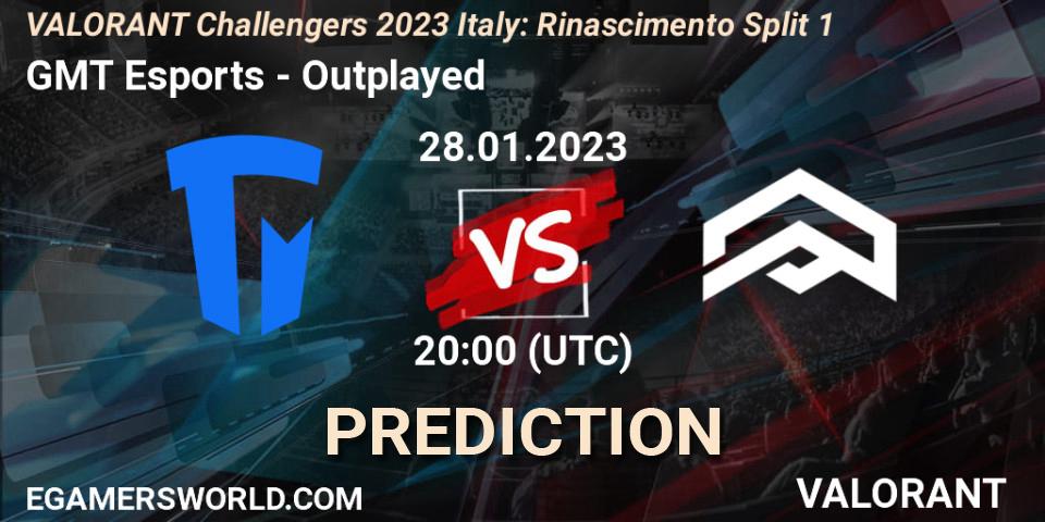 Prognoza GMT Esports - Outplayed. 28.01.23, VALORANT, VALORANT Challengers 2023 Italy: Rinascimento Split 1