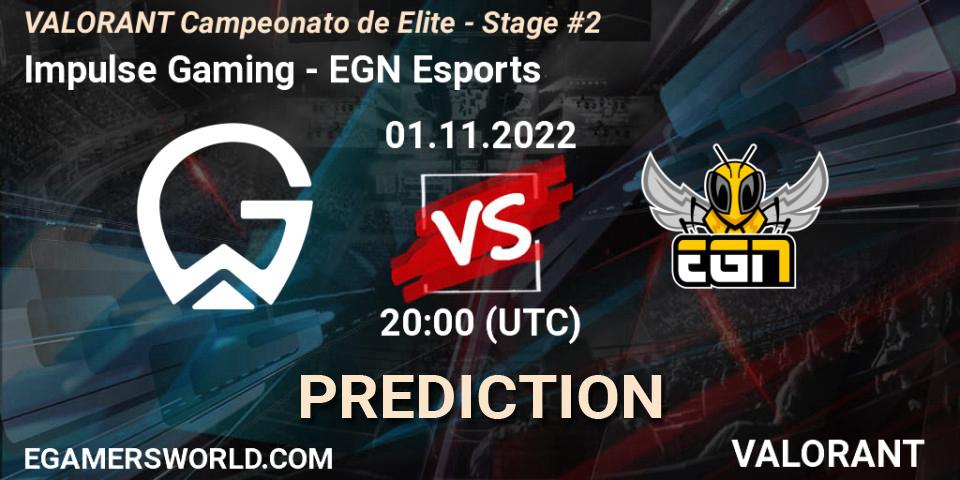 Prognoza Impulse Gaming - EGN Esports. 02.11.22, VALORANT, VALORANT Campeonato de Elite - Stage #2