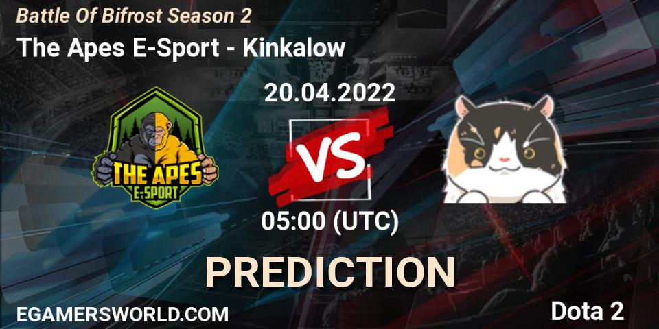Prognoza The Apes E-Sport - Kinkalow. 20.04.2022 at 05:05, Dota 2, Battle Of Bifrost Season 2