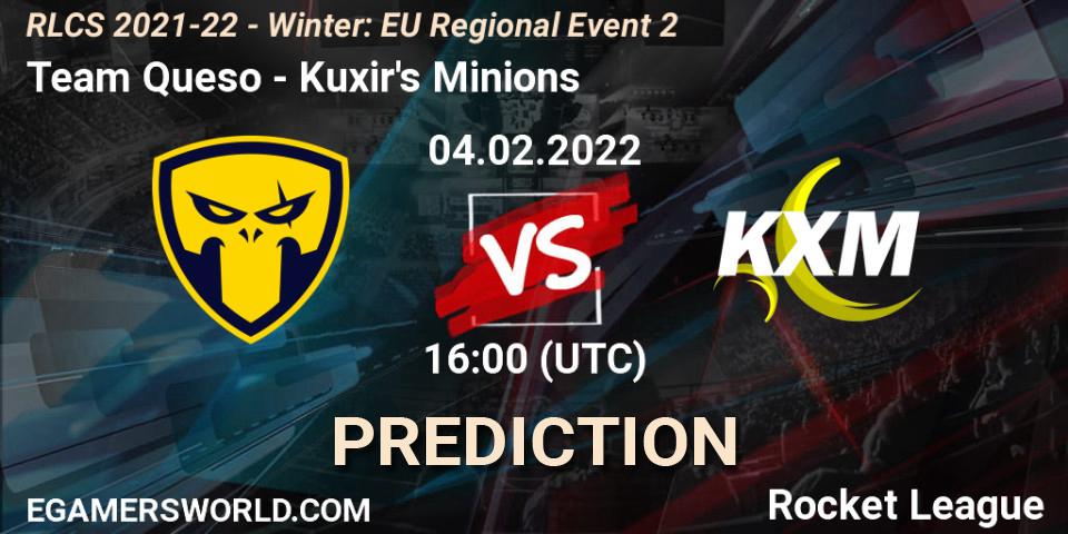 Prognoza Team Queso - Kuxir's Minions. 04.02.2022 at 16:00, Rocket League, RLCS 2021-22 - Winter: EU Regional Event 2