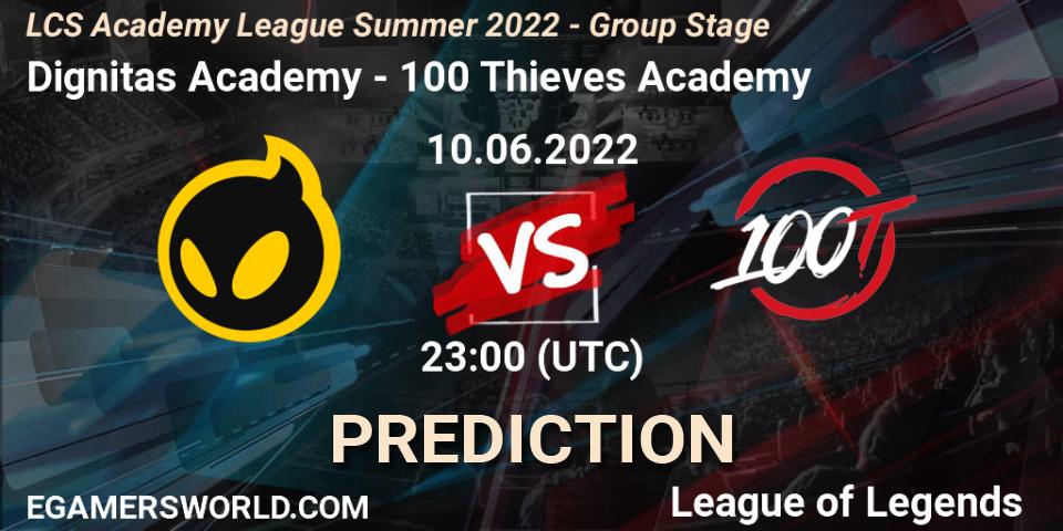 Prognoza Dignitas Academy - 100 Thieves Academy. 10.06.2022 at 22:00, LoL, LCS Academy League Summer 2022 - Group Stage