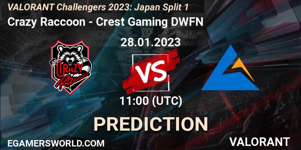 Prognoza Crazy Raccoon - Crest Gaming DWFN. 28.01.23, VALORANT, VALORANT Challengers 2023: Japan Split 1