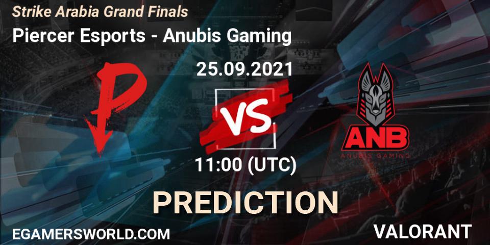 Prognoza Piercer Esports - Anubis Gaming. 25.09.2021 at 11:00, VALORANT, Strike Arabia Grand Finals