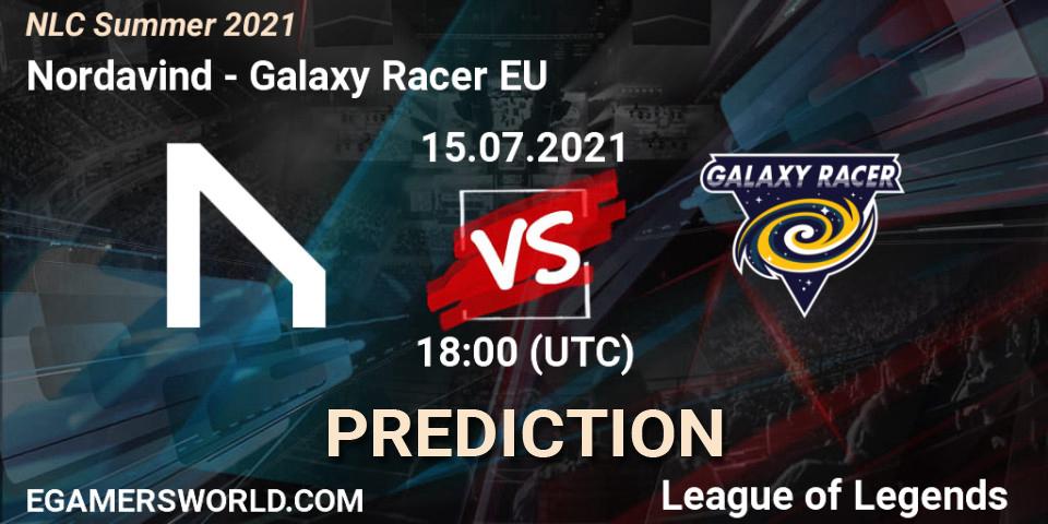 Prognoza Nordavind - Galaxy Racer EU. 15.07.2021 at 18:00, LoL, NLC Summer 2021