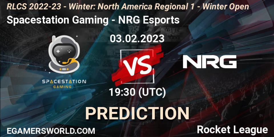 Prognoza Spacestation Gaming - NRG Esports. 03.02.23, Rocket League, RLCS 2022-23 - Winter: North America Regional 1 - Winter Open