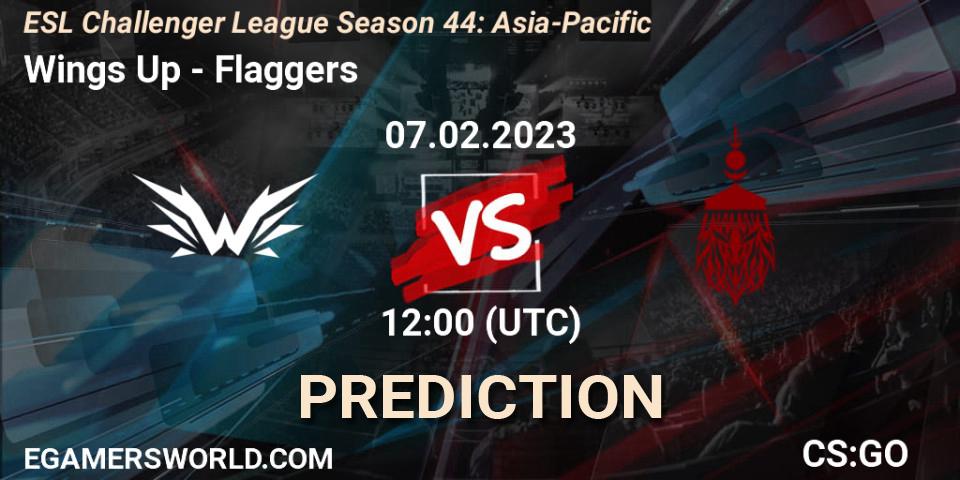 Prognoza Wings Up - Flaggers. 07.02.23, CS2 (CS:GO), ESL Challenger League Season 44: Asia-Pacific