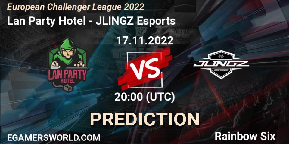 Prognoza Lan Party Hotel - JLINGZ Esports. 17.11.2022 at 20:00, Rainbow Six, European Challenger League 2022