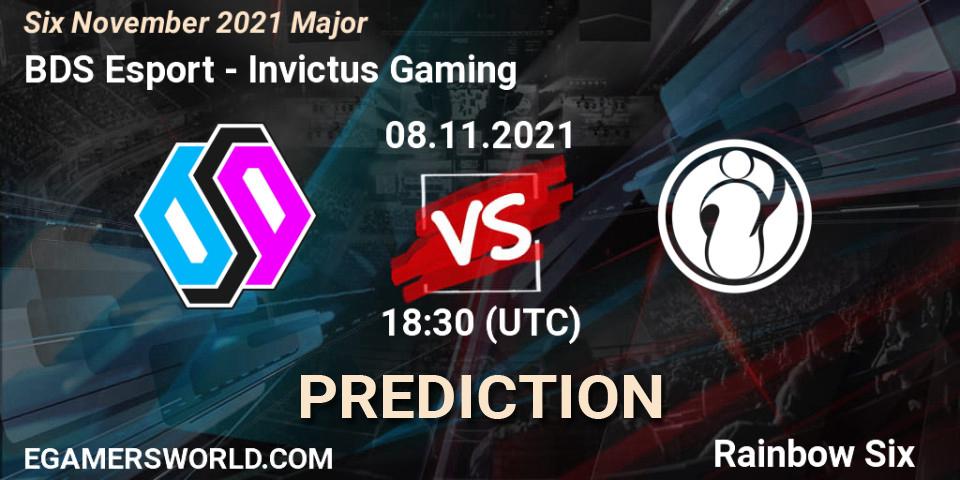 Prognoza Invictus Gaming - BDS Esport. 10.11.2021 at 12:00, Rainbow Six, Six Sweden Major 2021