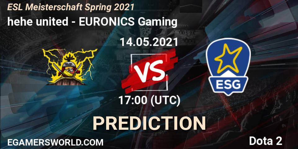 Prognoza hehe united - EURONICS Gaming. 14.05.2021 at 17:04, Dota 2, ESL Meisterschaft Spring 2021