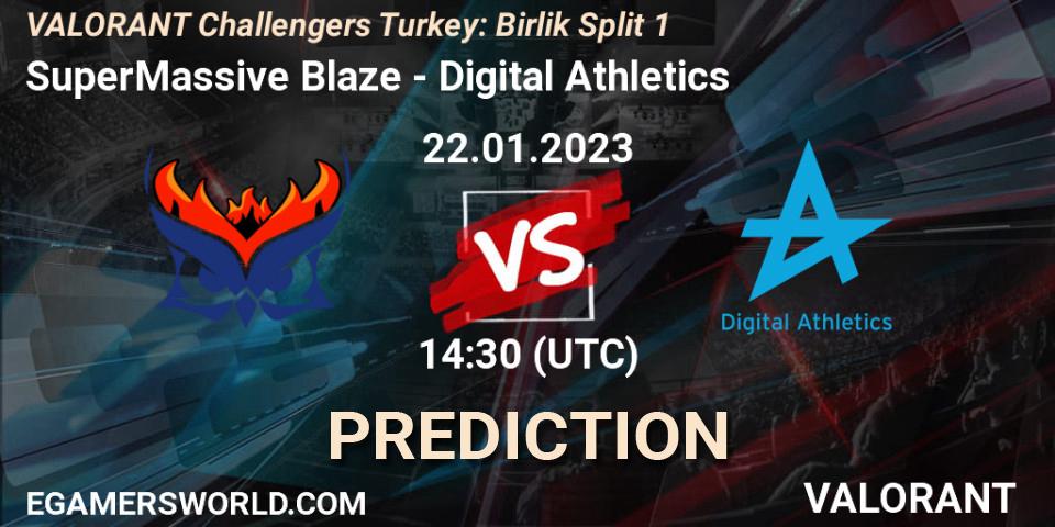 Prognoza SuperMassive Blaze - Digital Athletics. 22.01.23, VALORANT, VALORANT Challengers 2023 Turkey: Birlik Split 1