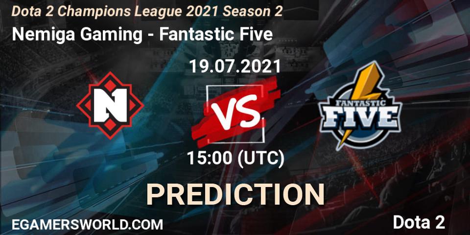 Prognoza Nemiga Gaming - Fantastic Five. 19.07.2021 at 17:01, Dota 2, Dota 2 Champions League 2021 Season 2