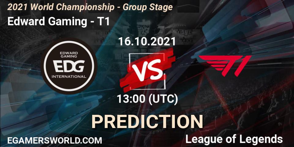 Prognoza Edward Gaming - T1. 16.10.2021 at 13:00, LoL, 2021 World Championship - Group Stage