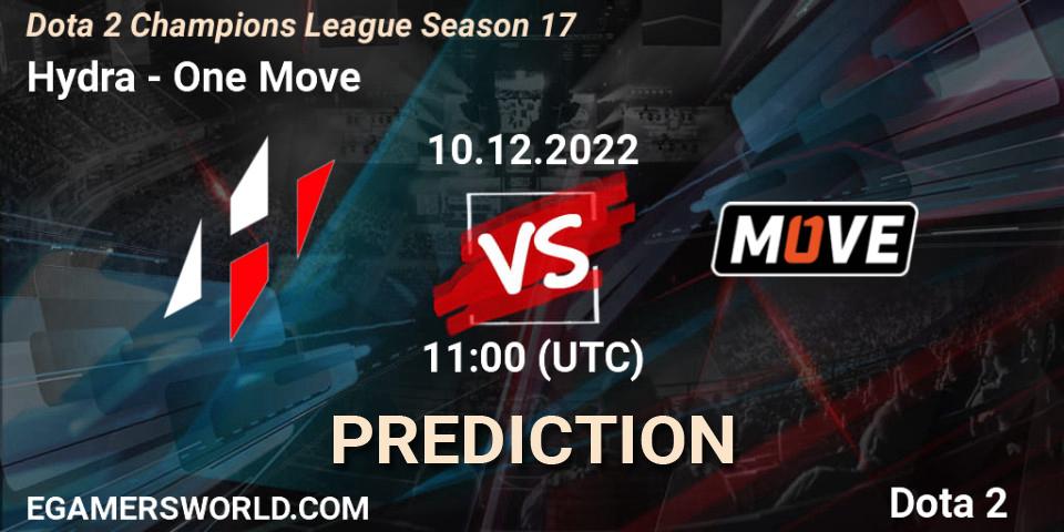 Prognoza Hydra - One Move. 10.12.2022 at 11:00, Dota 2, Dota 2 Champions League Season 17