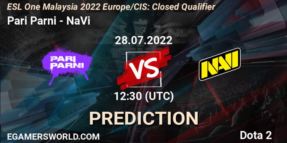 Prognoza Pari Parni - NaVi. 28.07.22, Dota 2, ESL One Malaysia 2022 Europe/CIS: Closed Qualifier