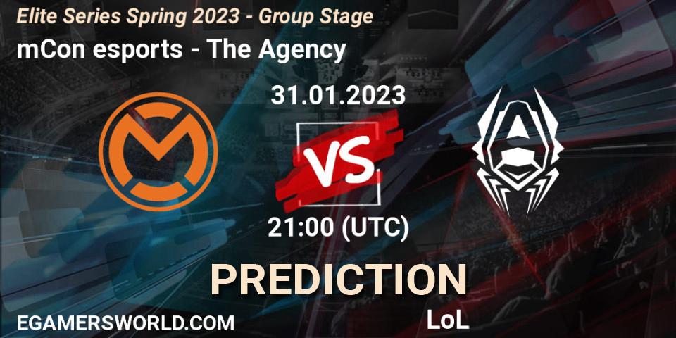 Prognoza mCon esports - The Agency. 31.01.23, LoL, Elite Series Spring 2023 - Group Stage