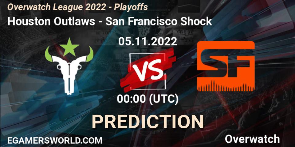 Prognoza Houston Outlaws - San Francisco Shock. 05.11.22, Overwatch, Overwatch League 2022 - Playoffs