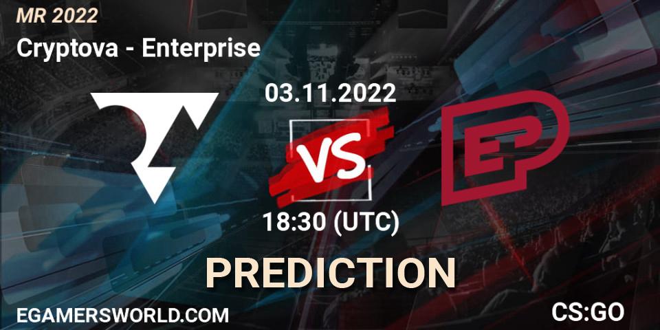 Prognoza Cryptova - Enterprise. 03.11.2022 at 18:30, Counter-Strike (CS2), Mistrovství ČR 2022