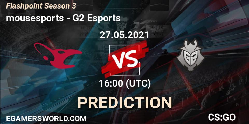 Prognoza mousesports - G2 Esports. 27.05.2021 at 16:00, Counter-Strike (CS2), Flashpoint Season 3