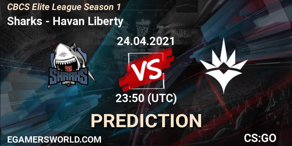 Prognoza Sharks - Havan Liberty. 24.04.21, CS2 (CS:GO), CBCS Elite League Season 1