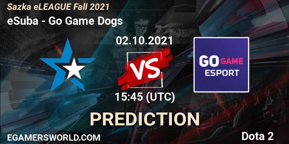 Prognoza eSuba - Go Game Dogs. 02.10.2021 at 16:15, Dota 2, Sazka eLEAGUE Fall 2021