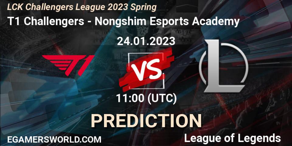 Prognoza T1 Challengers - Nongshim Esports Academy. 24.01.2023 at 11:00, LoL, LCK Challengers League 2023 Spring