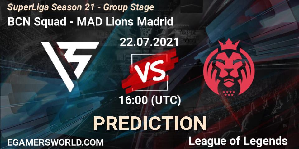 Prognoza BCN Squad - MAD Lions Madrid. 22.07.21, LoL, SuperLiga Season 21 - Group Stage 