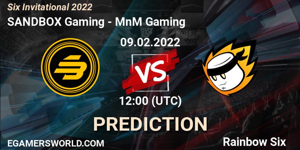Prognoza SANDBOX Gaming - MnM Gaming. 09.02.2022 at 12:00, Rainbow Six, Six Invitational 2022
