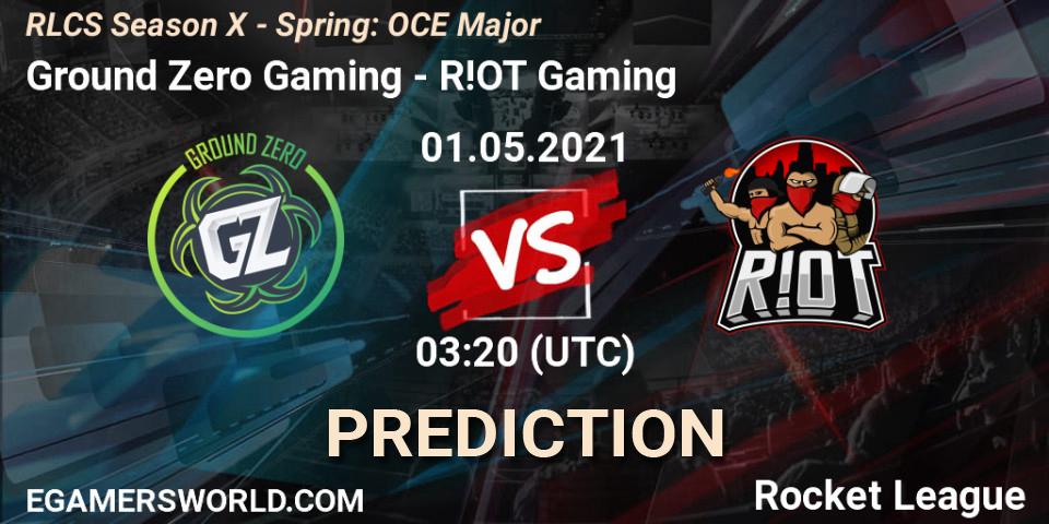 Prognoza Ground Zero Gaming - R!OT Gaming. 01.05.2021 at 03:10, Rocket League, RLCS Season X - Spring: OCE Major